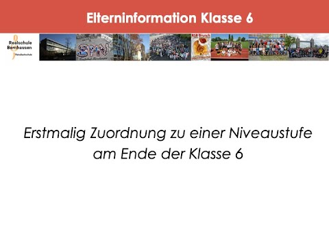 Zuordnung Niveaustufe am Ende der 6. Klasse