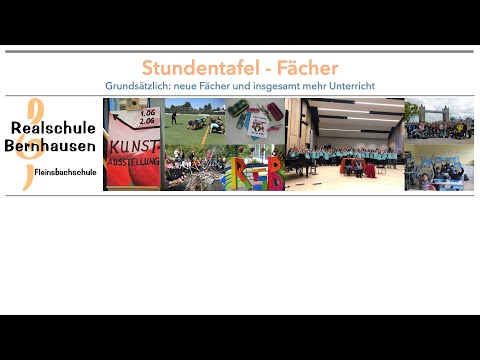 Stundenplan und Fächer
