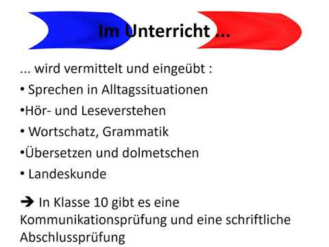 Information Wahlpflichtfach Französisch 2021